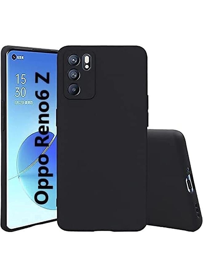 erorex Case For Oppo Reno 6Z 5G Silicone Soft Thin Slim Smooth Flexible Phone Cover For Reno6 Z 6.4" 2021 Black Black - Image 1