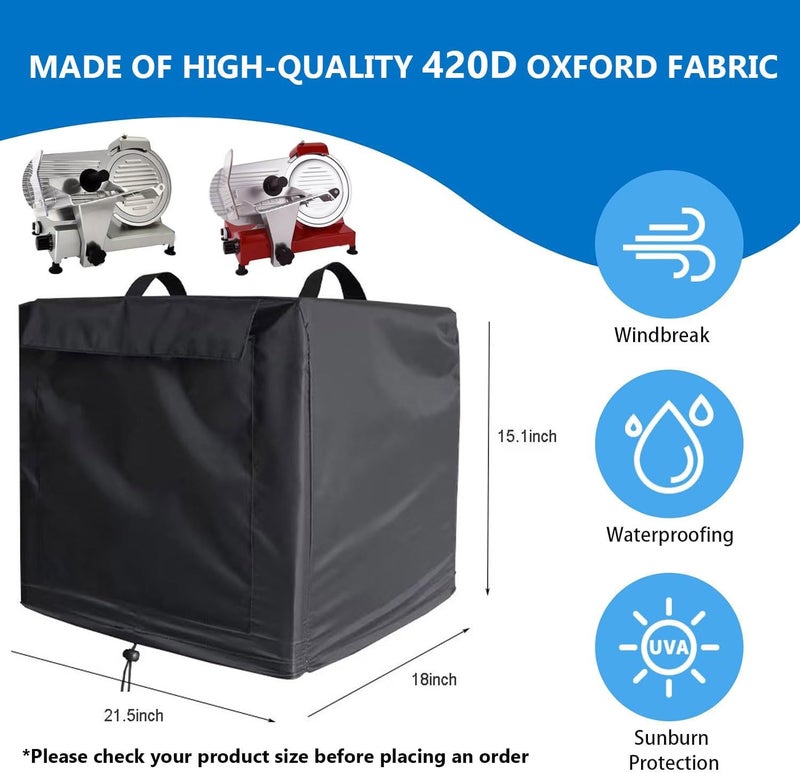 Yaslayp Meat Slicer Cover for BESWOOD 250/VEVOR Commercial Meat Slicer,Waterproof Dust Cover - Image 2