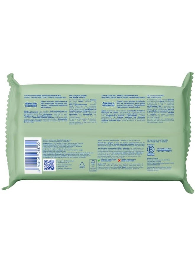 Mustela Baby Home Compostable Cleansing Wipes with Natural Avocado - 60 units - Image 2