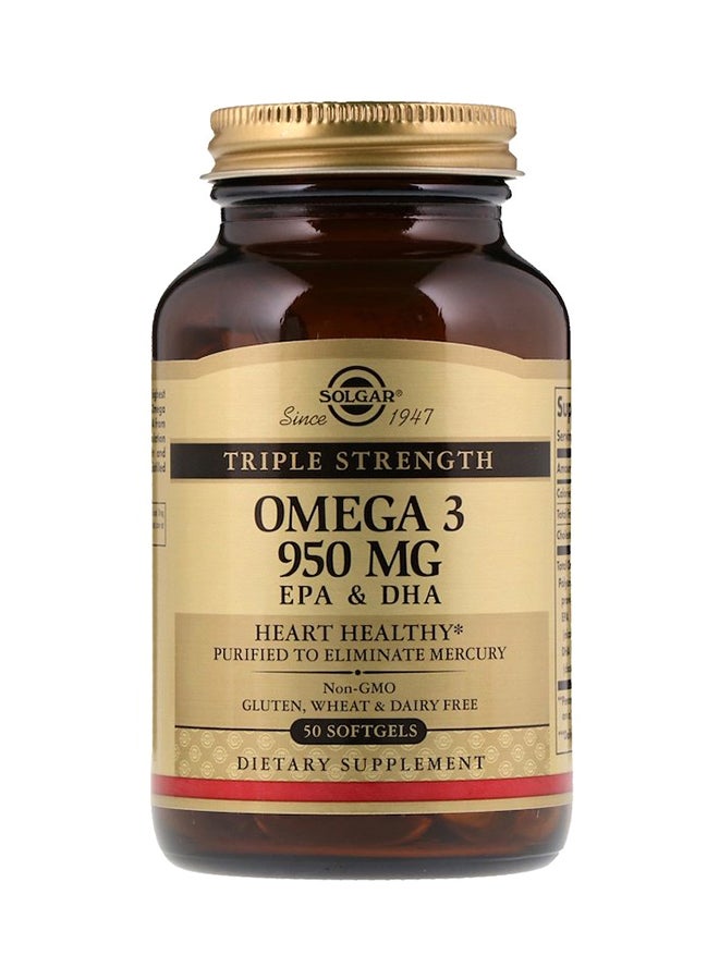 Solgar Triple Strength Omega 3 Dietary Supplement - Image 1