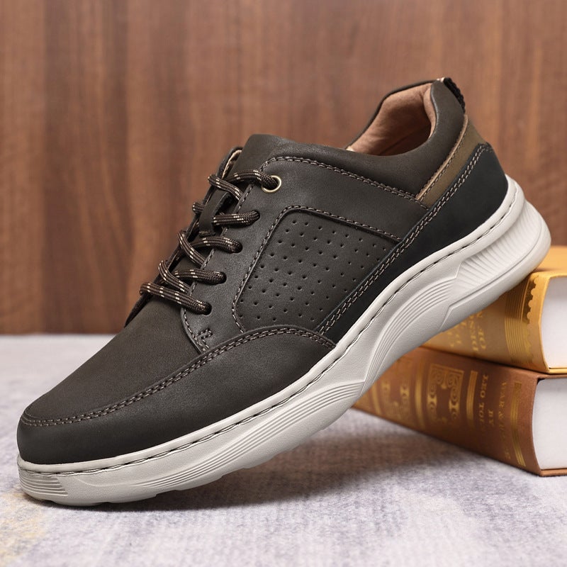 Men's Lace-up Leather Loafers - Image 2