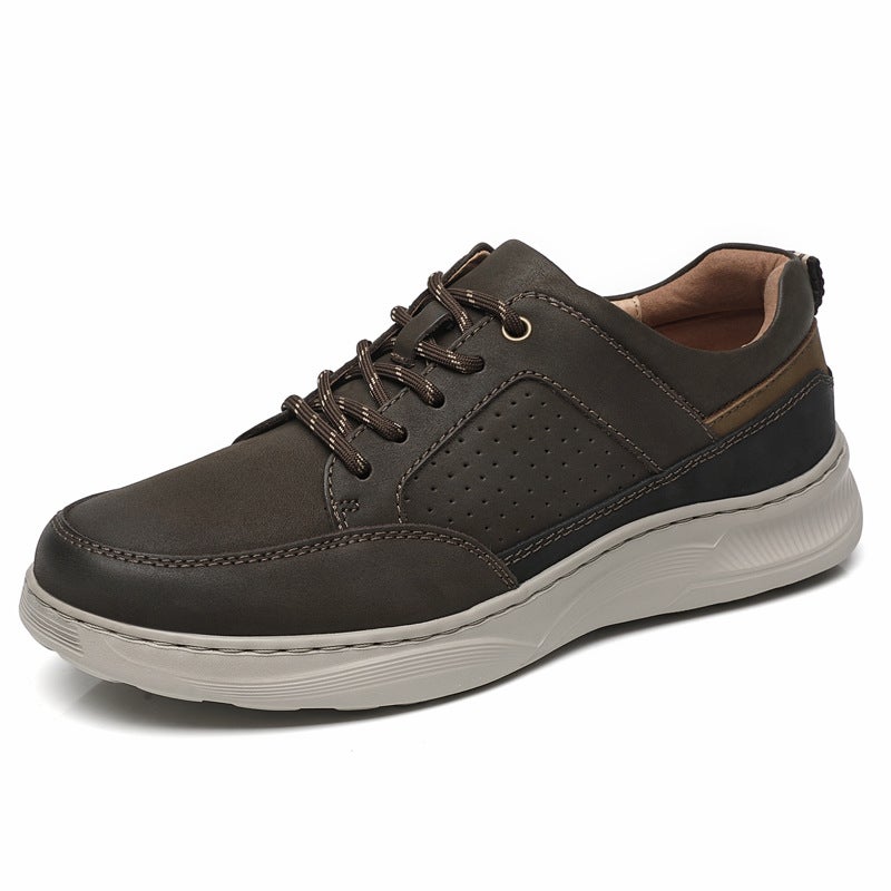 Men's Lace-up Leather Loafers - Image 5