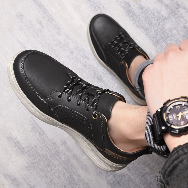 Men's Lace-up Leather Loafers - Image 4