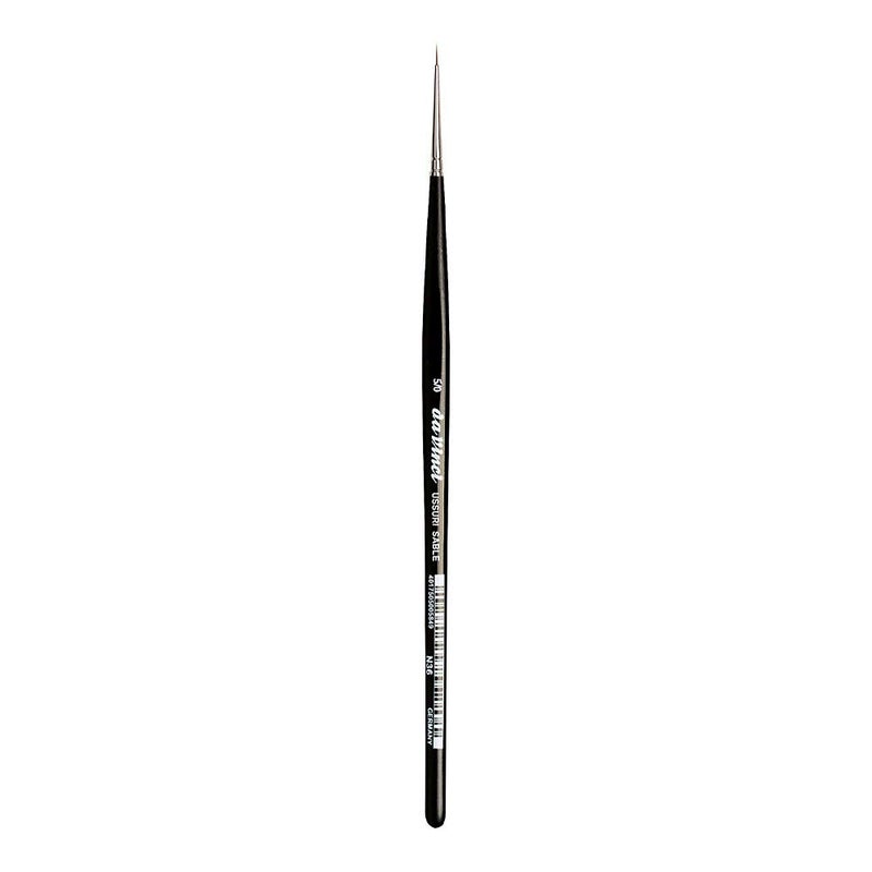 da Vinci Watercolor Series 36 Paint Brush, Round Russian Red Sable with Black Handle, Size 5/0 - Image 5