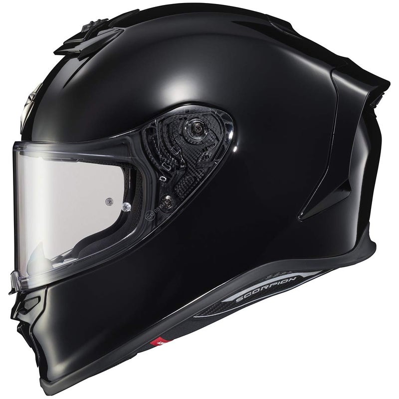 ScorpionEXO R1 Air Full Face Motorcycle Helmet with Pinlock Shield and Bluetooth Ready Speaker Pockets DOT ECE Solid Gloss Black XLarge