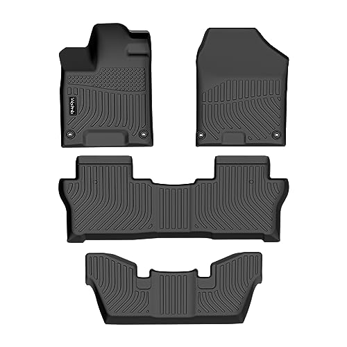 Wailtnb Floor Mats Custom for Honda Pilot 7 Passenger 2016-2022 All Weather Protection Waterproof Non-Slip Durable Heavy Duty Floor Liners 1st + 2nd + 3rd Row Full Set Black Floor Liners Accessories - Image 1