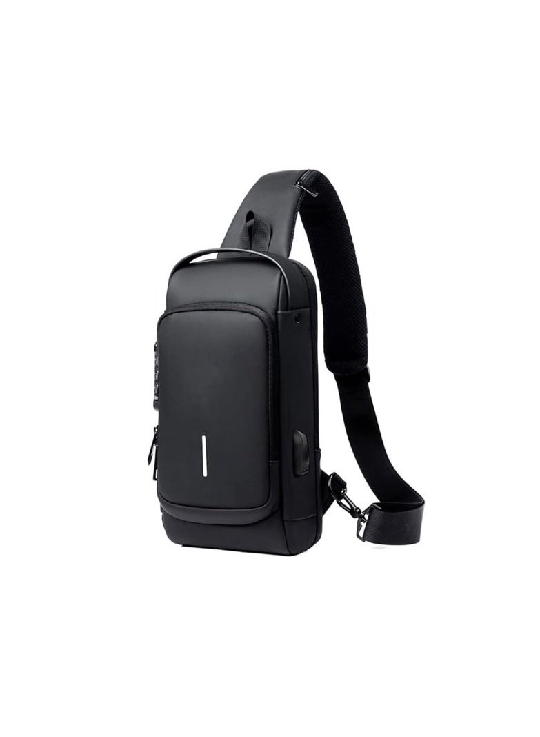 BEYTOR Anti-Theft Sling Shoulder Bag for Men – Waterproof Crossbody Chest Bag with USB Charging Port, Lightweight One-Strap Travel Backpack for Hiking, Cycling & Daily Use - Image 1