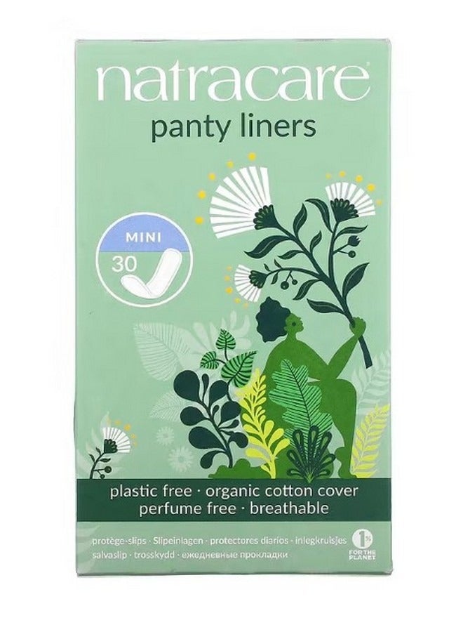 NATRACARE Panty Liners Organic Cotton Cover Mini 30 Liners - Image 1