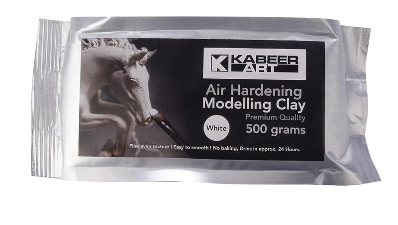 Kabeer Art Modelling Clay Air Hardening White 1 Pack 500 GMS Ideal Choice for Artists or Students. - Image 1