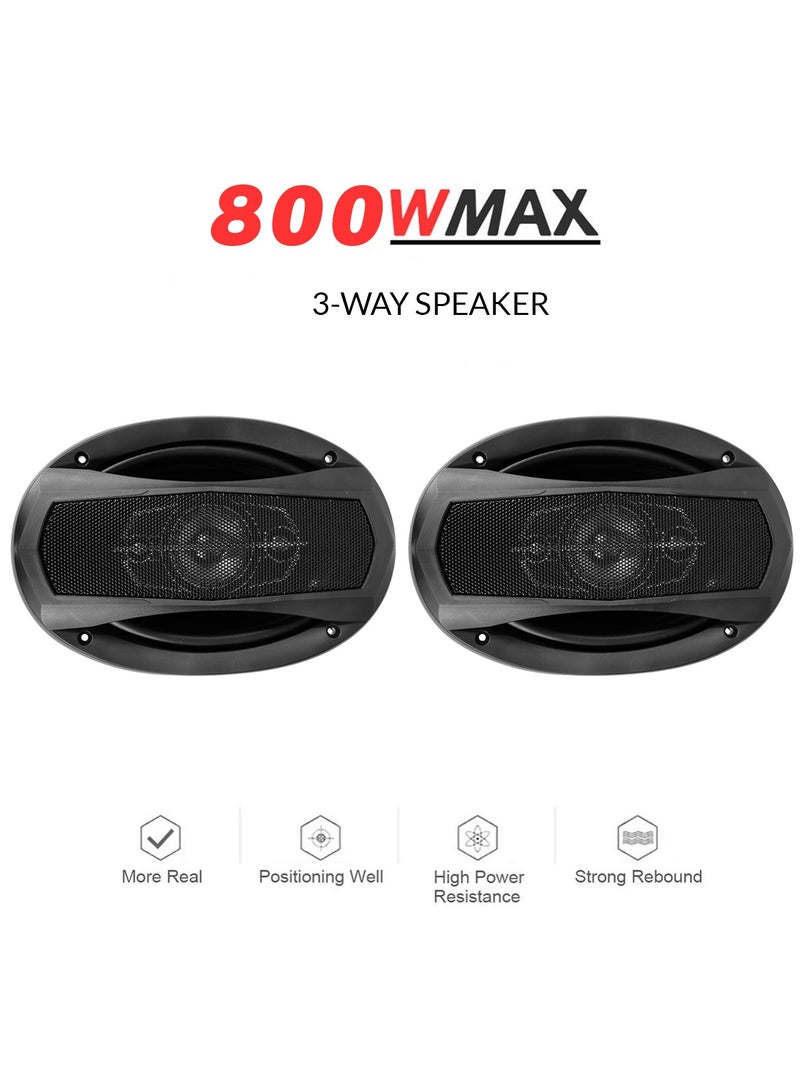 Generic 800W 3-Way Car Speaker Max Power, 6x9" Woofer, 40mm Midrange Dome, 15mm Super Tweeter, 4 Ohms Impedance  - Image 5