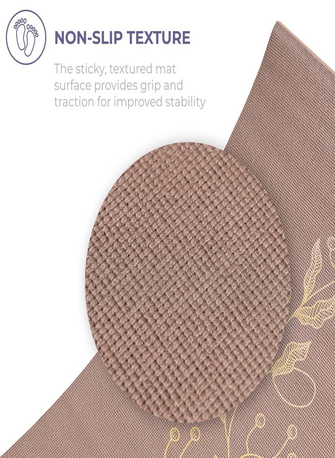 Sunshine Yoga Ascend Yoga Mat with Alignment Marks - Premium 6mm Thick, 72" x 24" Reversible Exercise Mat - Non Slip, Tear Resistant, Workout Mats for Pilates, Home, Studio, Gym, Floor Stretching - Golden Mocha - Image 3