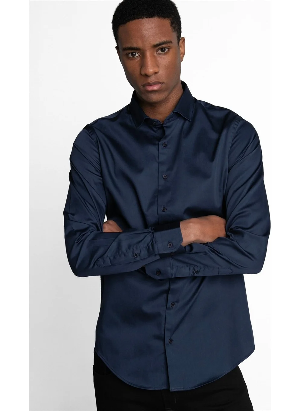 Tudors Slim Fit Cotton Satin Premium Series Men's Shirt - 10