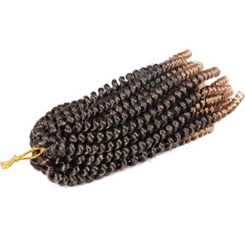 Liyate 6 Packs Spring Twist Braiding Hair - Fluffy Synthetic Fiber Twists, Crochet Braids (8inch,T1B/27) - Image 5