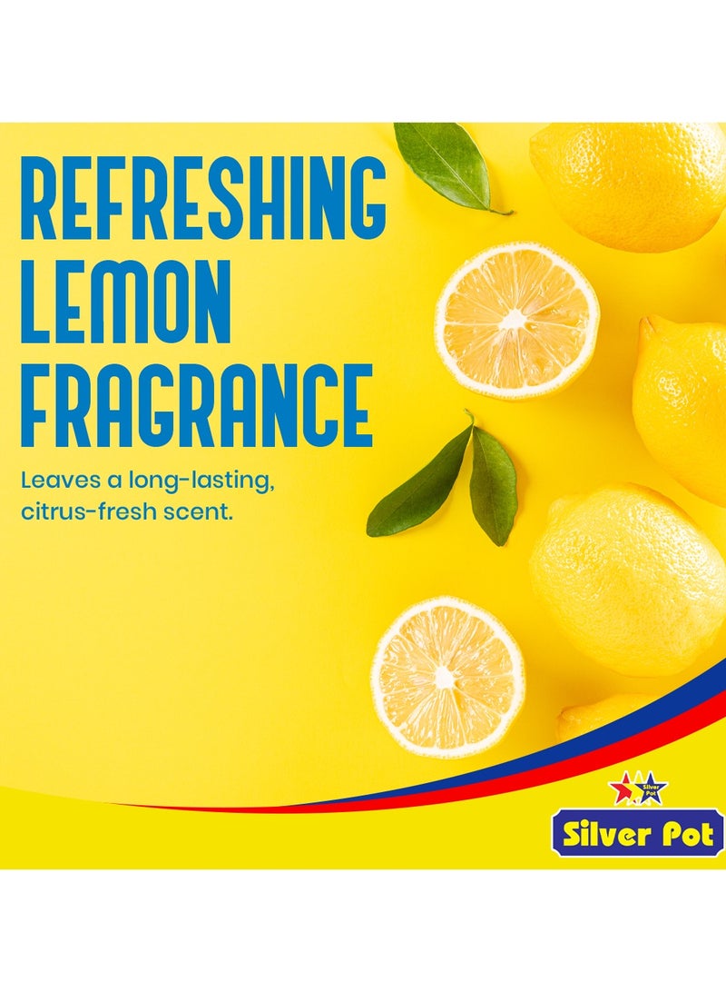 Silver Pot Lemon Floor Cleaner Liquid – 5L Antibacterial Surface Cleaning Solution with Refreshing Lemon Scent for Tiles, Marble, Wood, and Laminate Floors - Image 4