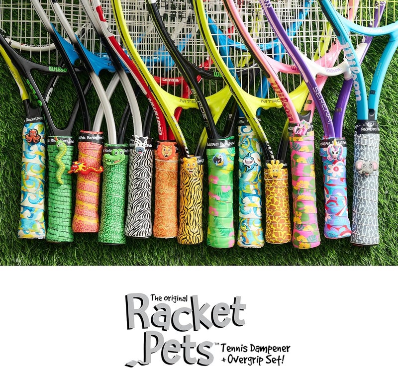 Racket Pets Kids Tennis Racket Dampener & Matching Overgrip Tape, Performance Shock Absorbing Dampener for Tennis Racket - Image 5