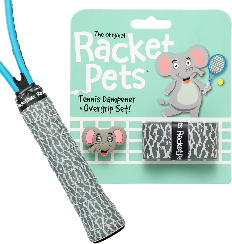 Racket Pets Kids Tennis Racket Dampener & Matching Overgrip Tape, Performance Shock Absorbing Dampener for Tennis Racket - Image 1