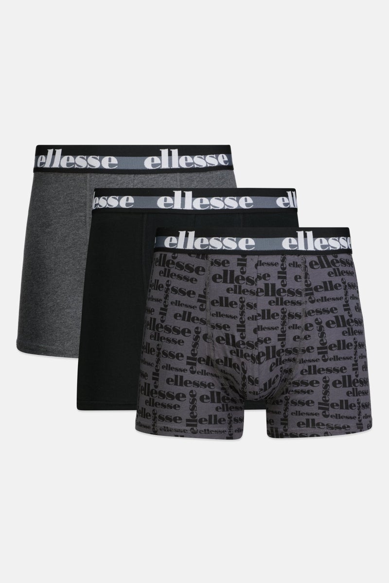 Ellesse Men 3 Pack Brand Logo Trunks, Multicolor  - Image 1