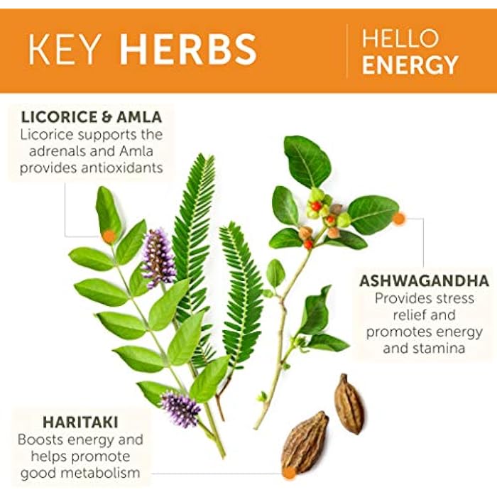 Himalaya Hello Energy Herbal Supplement with Ashwagandha, Amla, Haritaki, Daily Energy Support, Positivity, Metabolism, Caffeine Free, Gluten Free, Non-GMO, Vegan, 60 Capsules, 30 Day Supply - Image 4
