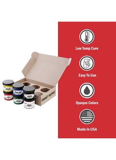 Screen Print Direct Screen Printing Ink Set Rapid Cure6 Color Plastisol Ink For Screen Printing Fabric Low Temperature Curing 8 Oz. Plastisol Ink By Screen Print Direct Inks For Silk Screens And Mesh  - Image 4