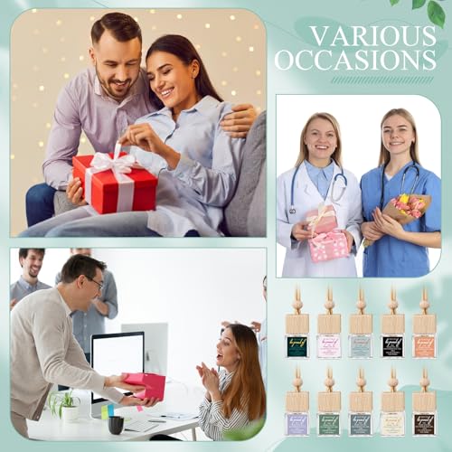 Funnymoom 50 Pcs Appreciation Gift for Coworker Empty Hanging Car Air Freshener Diffuser Bulk May You Be Proud of The Work Thank You Glass Bottles Gifts for Staff Team Intern Teacher - Image 5