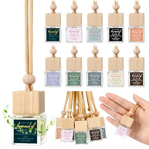 Funnymoom 50 Pcs Appreciation Gift for Coworker Empty Hanging Car Air Freshener Diffuser Bulk May You Be Proud of The Work Thank You Glass Bottles Gifts for Staff Team Intern Teacher - Image 1