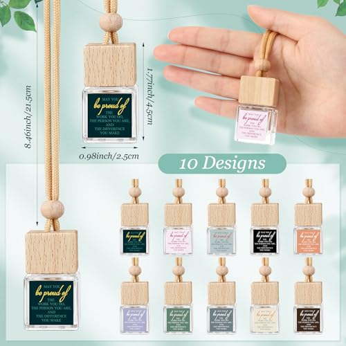 Funnymoom 50 Pcs Appreciation Gift for Coworker Empty Hanging Car Air Freshener Diffuser Bulk May You Be Proud of The Work Thank You Glass Bottles Gifts for Staff Team Intern Teacher - Image 2