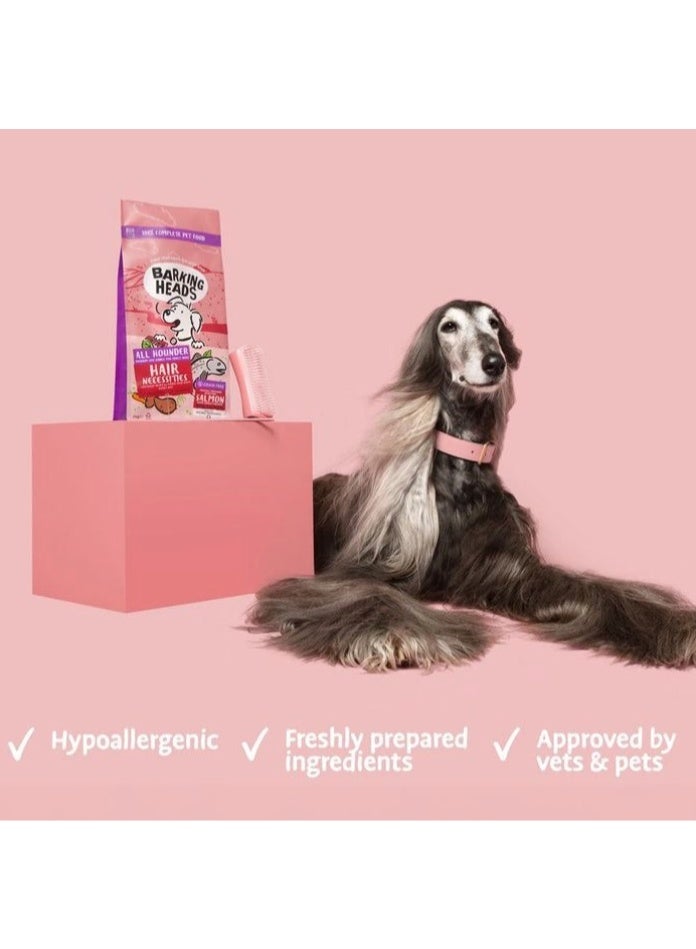 Barking Heads Complete Dry Dog Food - Adult All Hounder Hair Necessities Salmon  2 KG - Natural Grain Free Hypoallergenic for Skin & Coat - Vet Approved - Image 3