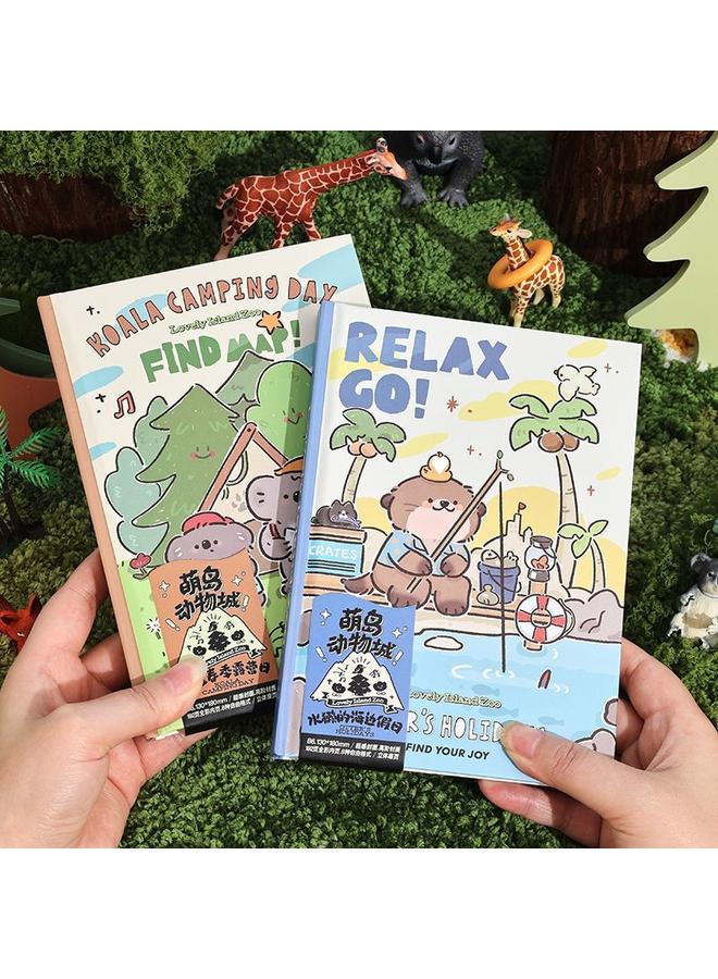 Bluejw Cartoon B6 Hand Account Hardcover Student Notes Notepad Suit High Color Value Color Page Diary Cute Hand Account - Image 3