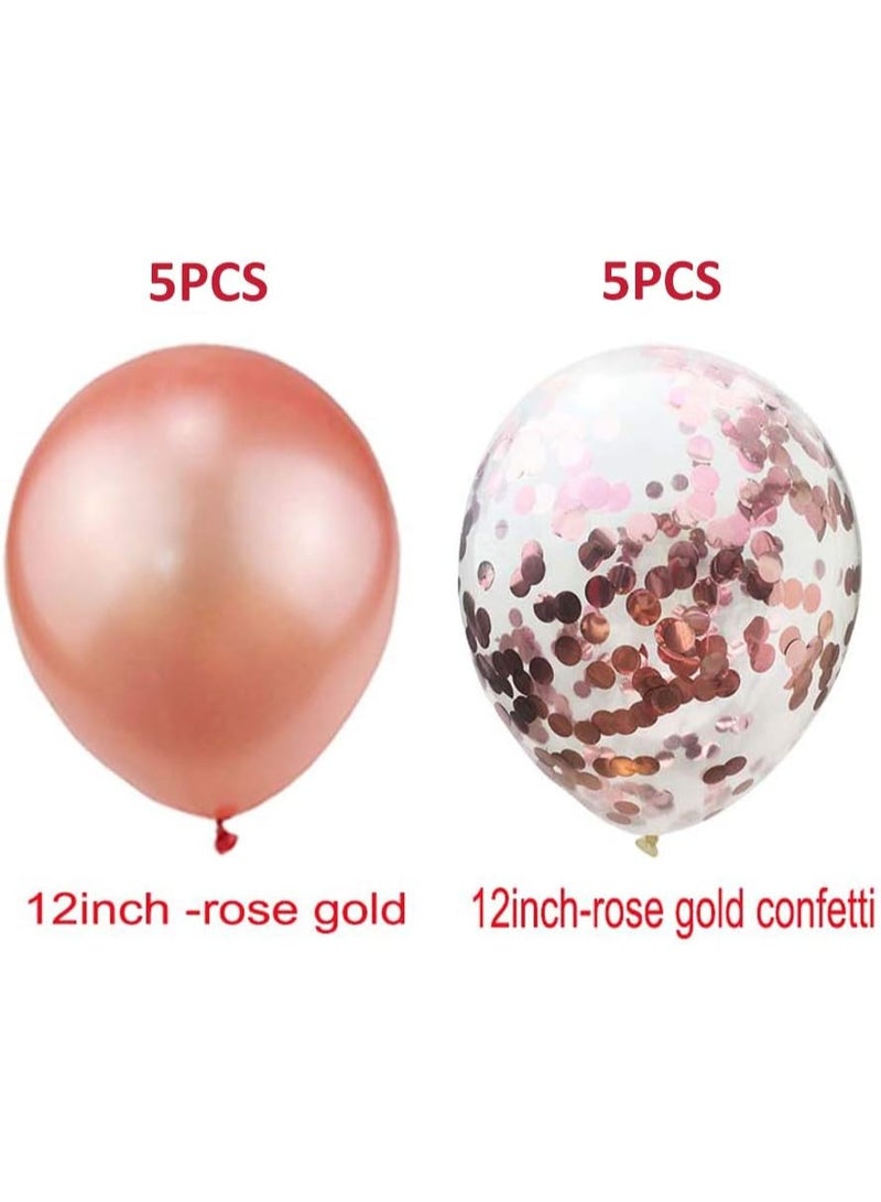 10Pcs/Set Confetti Balloon And Metallic Balloons Mixed Amazing Shinning Sight For Your Party Wedding Bedroom Decoration, One Size - Image 2