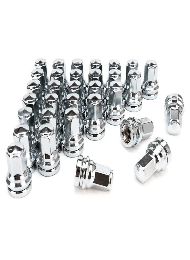 مجموعة صواميل عجلات VODCACA (32 قطعة، مطلية بالكروم) مقاس 14 × 1.5، مناسبة لسيارات فورد F250 وF350 موديلات 2017-2024، بديلة للقطعتين Hcpz-1012-A وHcpz-1012-B - مجموعة ملحقات العجلات - Image 1