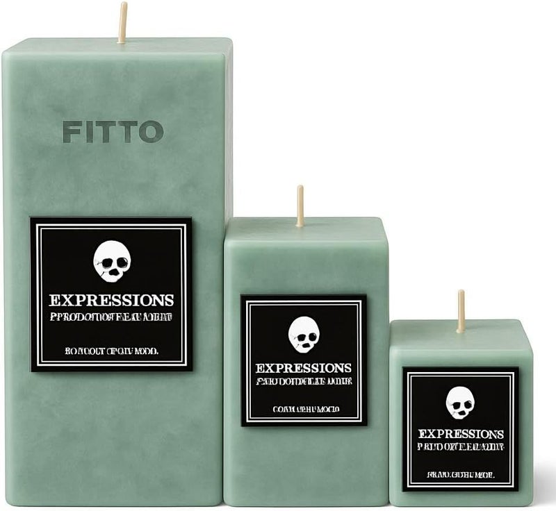 Fitto Scented Assorted Square Candles – 3pcs Home Decor Aromatherapy Candles for Relaxation, Office, Bedroom - Image 1