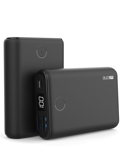 10000mAh Fast Charging Power Bank Portable Charger PD 3.0 USB-A USB-C Output Black