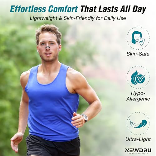 NEWDRU BreatheEase Pro – Advanced Nasal Respiratory Dilator | Magnetic Fit for Better Breathing | Sports, Sleep & Yoga Aid | Includes 4 Expanders & 15 Nose Patches - Image 3