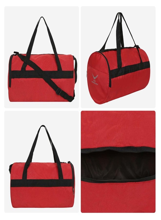 vickytransform Vicky Transform Duffle Bag 20L Polyester Lightweight Travel 2 Pockets Sports Swimming Outdoor General Purpose Fitness for Men and Women (Red) - Image 4