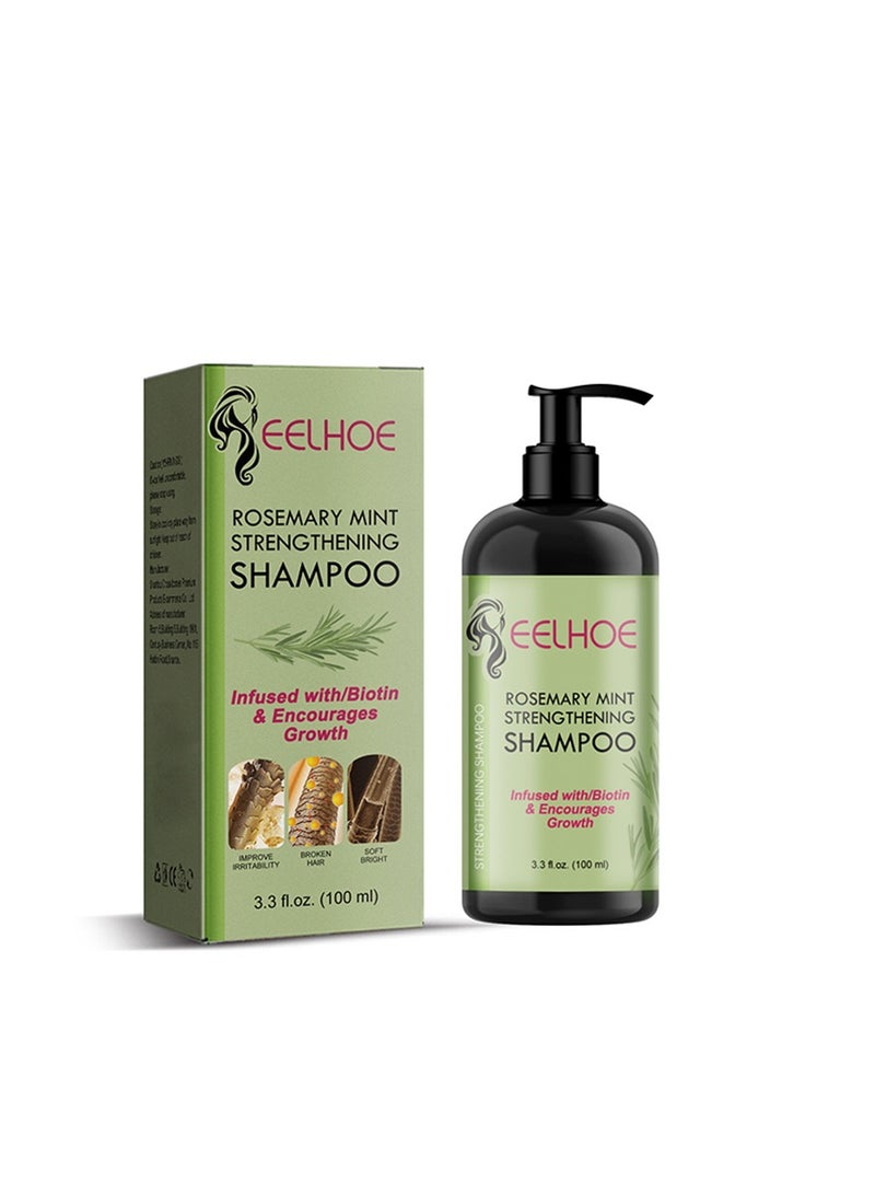 EELHOE Rosemary Mint Strengthening Shampoo Infused with Biotin, Cleanses and Helps Strengthen Weak and Brittle Hair - Image 1