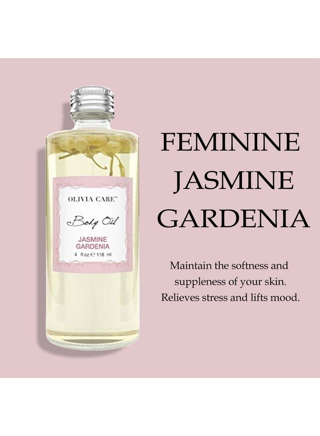 Olivia Care زيت الجسم من ياسمين جاردينيا نباتي وطبيعي للنساء؛ زيت مرطب ومغذي بعد الاستحمام مع فيتامين E وK وأحماض أوميغا الدهنية يقلل من جفاف البشرة وخصائص مضادة للشيخوخة - Image 4