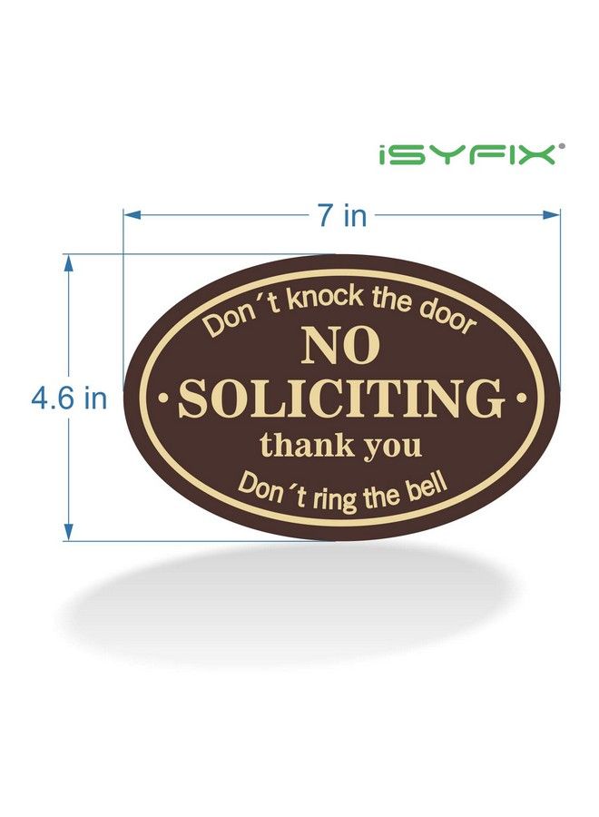 iSYFIX No Soliciting Sign Sticker For House Home & Business 4 Pack 7X4.6 Inch Premium Selfadhesive Vinyl Laminated For Ultimate Uv Weather Scratch Water And Fade Resistance Indoor & Outdoor  - Image 3
