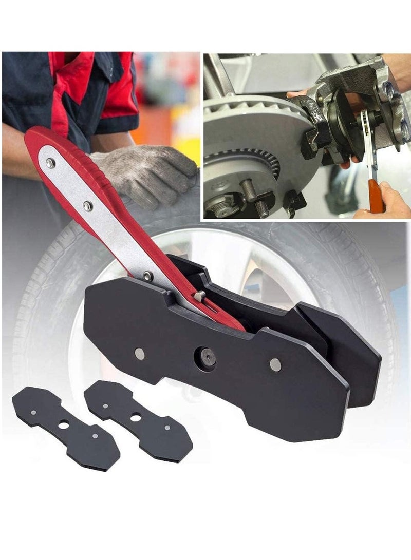 KASTWAVE Brake Caliper Press Tool, 360 Degree Swing Ratchet Expander Wrench Car Wheel Piston Spreader with Extra 2PCS Large Plates for Single Twin Quad Sextuplet Piston Disc Brake Caliper - Image 4