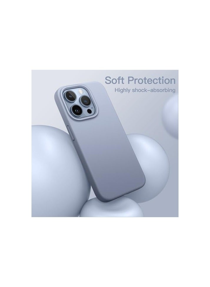JETech Silicone Case for iPhone 13 Pro Max 6.7-Inch, Silky-Soft Touch Full-Body Protective Phone Case, Shockproof Cover with Microfiber Lining (Sierra Blue) - Image 2