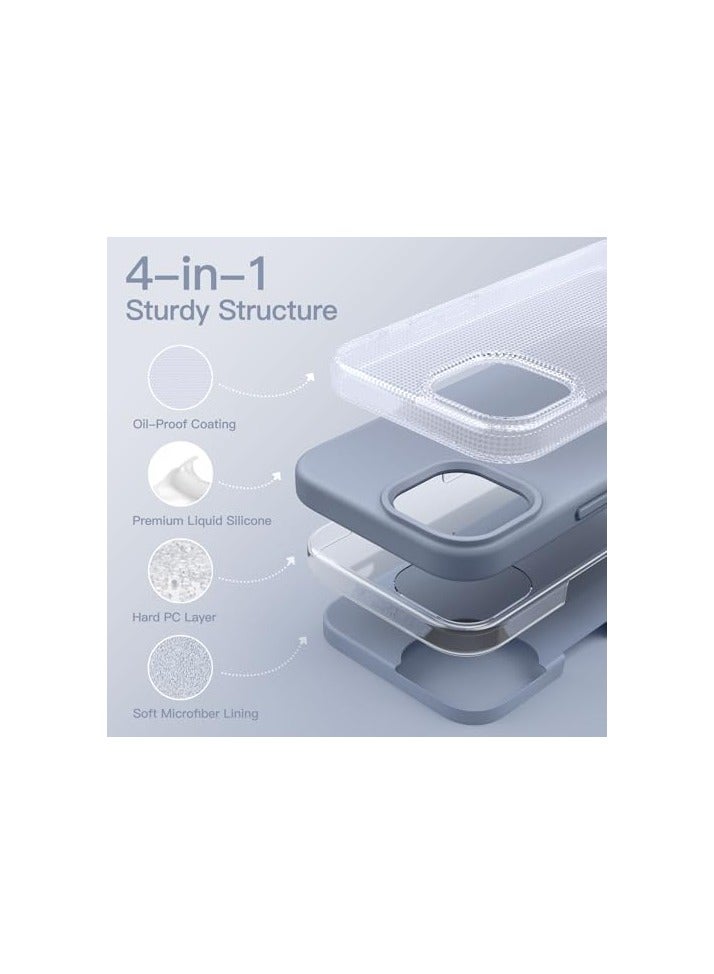 JETech Silicone Case for iPhone 13 Pro Max 6.7-Inch, Silky-Soft Touch Full-Body Protective Phone Case, Shockproof Cover with Microfiber Lining (Sierra Blue) - Image 4