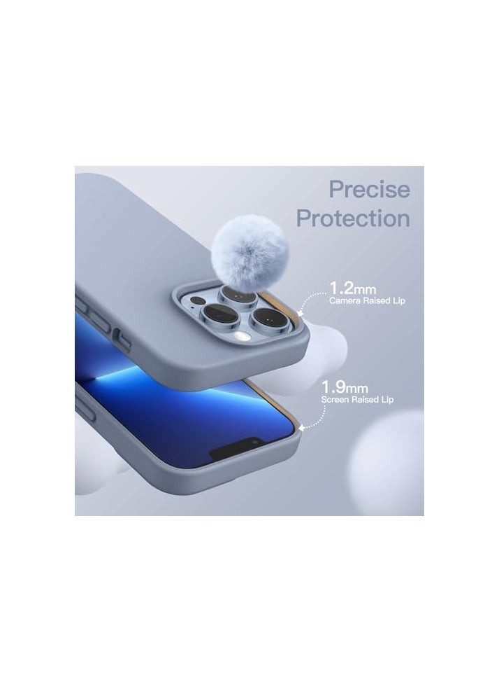 JETech Silicone Case for iPhone 13 Pro Max 6.7-Inch, Silky-Soft Touch Full-Body Protective Phone Case, Shockproof Cover with Microfiber Lining (Sierra Blue) - Image 3