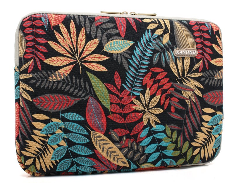 KAYOND Canvas Water-Resistant for 14-14.1 Inch Laptop Sleeve Case Bag (14-14.1 Inches, Forest Series Black) - Image 3