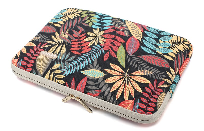 KAYOND Canvas Water-Resistant for 14-14.1 Inch Laptop Sleeve Case Bag (14-14.1 Inches, Forest Series Black) - Image 4