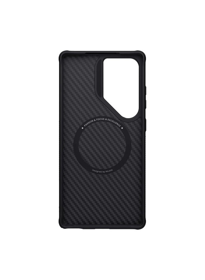 Nillkin MagSafe Compatible Carbon Fiber Kevlar Case for Galaxy S25 Series – 1500D Military-Grade Protection, Raised Camera Guard, Shockproof Airbag Corners, TPU Hybrid Frame - Image 3