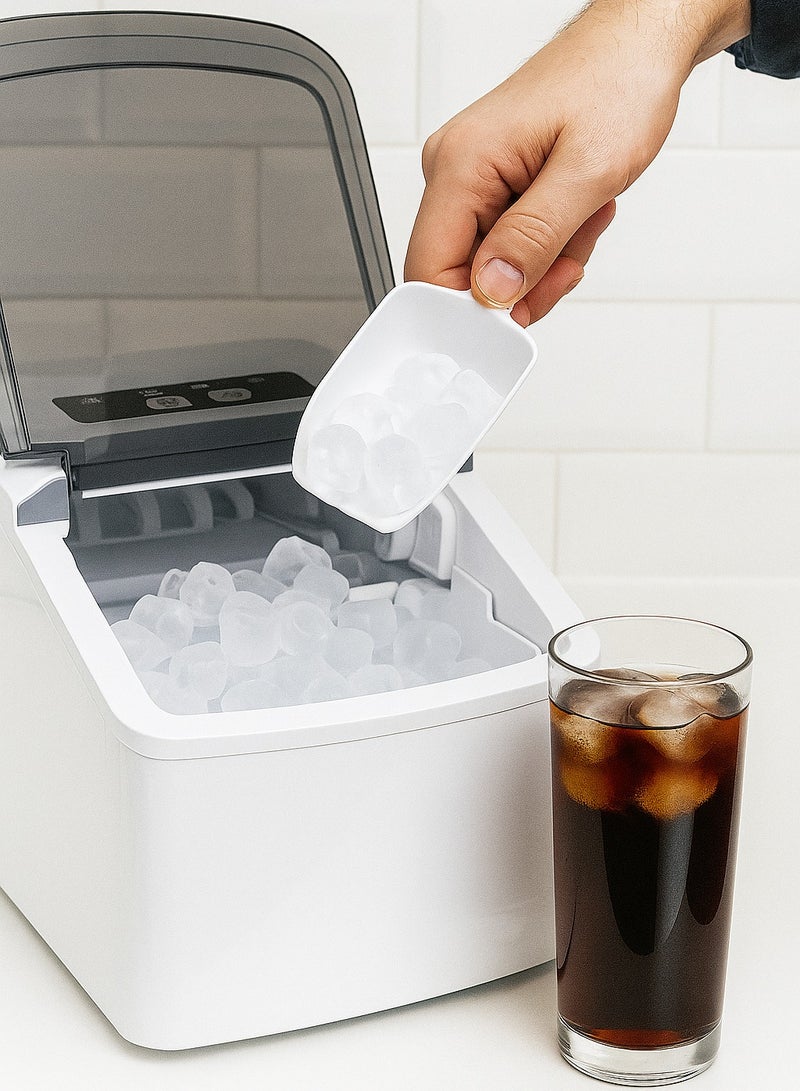 Enjoy fresh ice anytime! Denx DX2051 Ice Maker delivers up to 12kg/day with 9 cubes ready in just 10 minutes. Sleek design and 1.3L water tank.