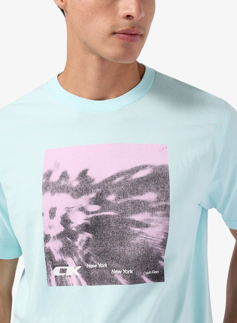 Calvin Klein Jeans  Floral print Graphic Short Sleeve T-Shirt for Men | Best Price UAE