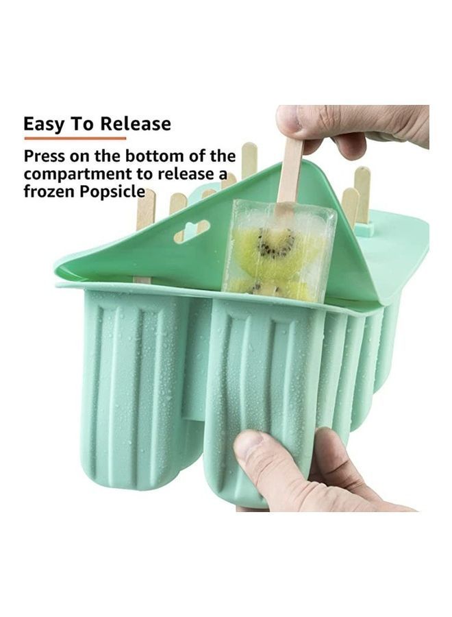 NIBEMINENT 10-Grid Silicone Ice Cream Mold green 20*14*12.8cm - Image 5