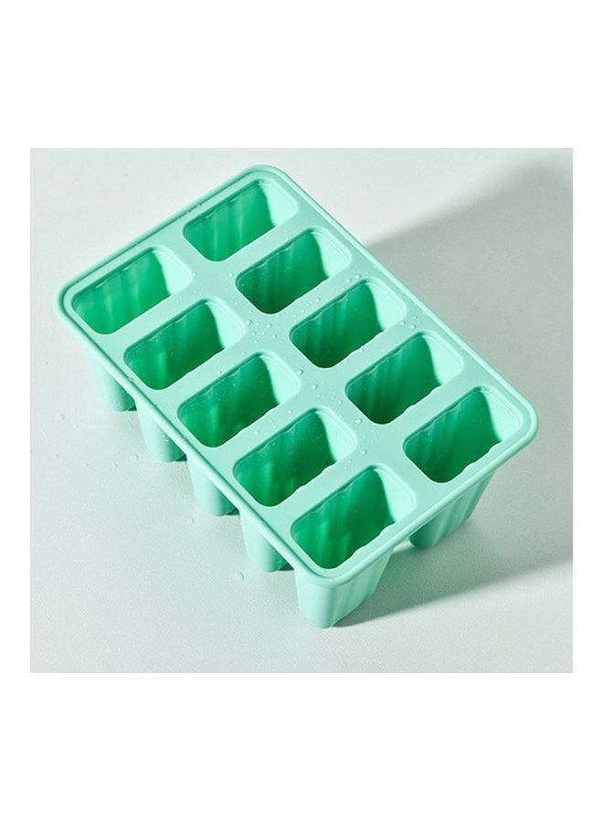 NIBEMINENT 10-Grid Silicone Ice Cream Mold green 20*14*12.8cm - Image 3