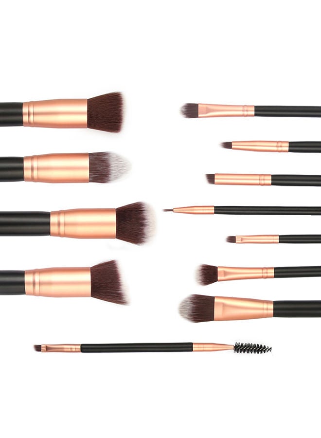 12-Piece Professional Makeup Brush Set Multicolour - Image 2