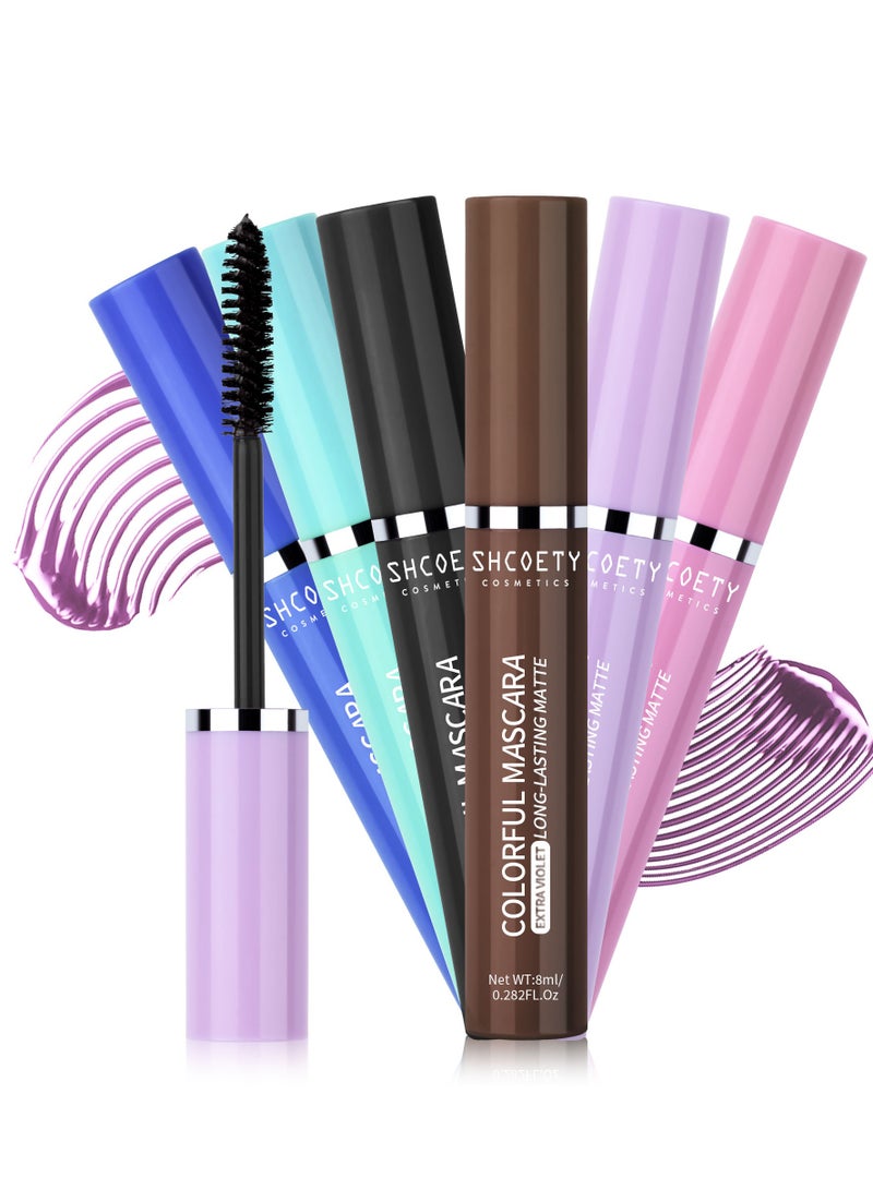 SHCOETY 6 قطع ماسكارا للنساء مقاومة للعرق تدوم طويلاً ومقاومة للماء - Image 3
